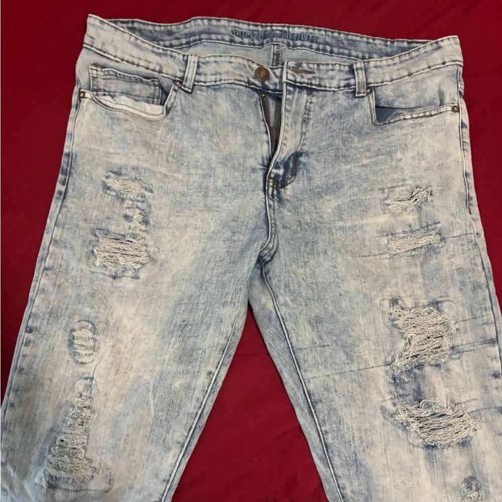 Blue Colorwashed Jeans